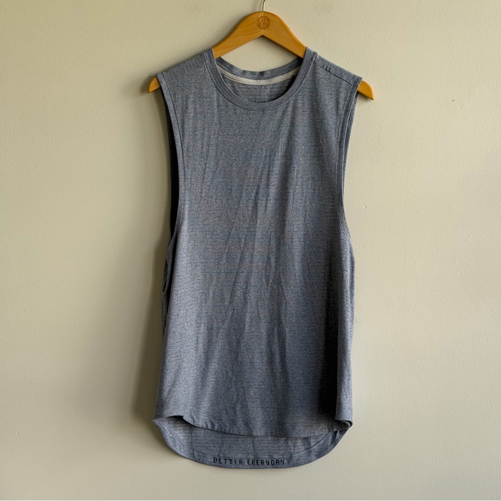 Lululemon Drysense Tank Medium Heathered Blue Sleeveless